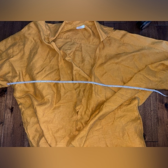 POSSE 100% Linen Golden Yellow One Size Coverup - Picture 7 of 7